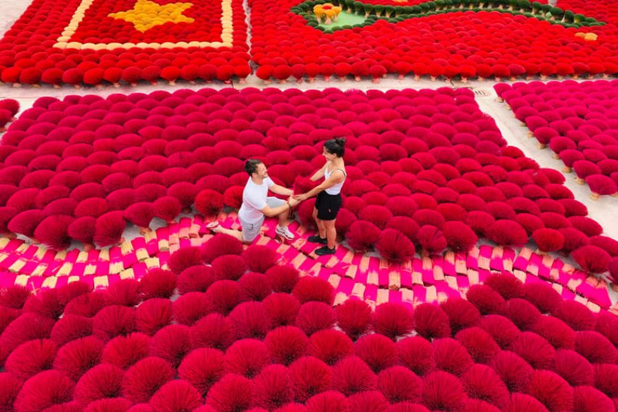 From Ha Noi: Incense Village, Conical Hat and Ha Thai Art Tour